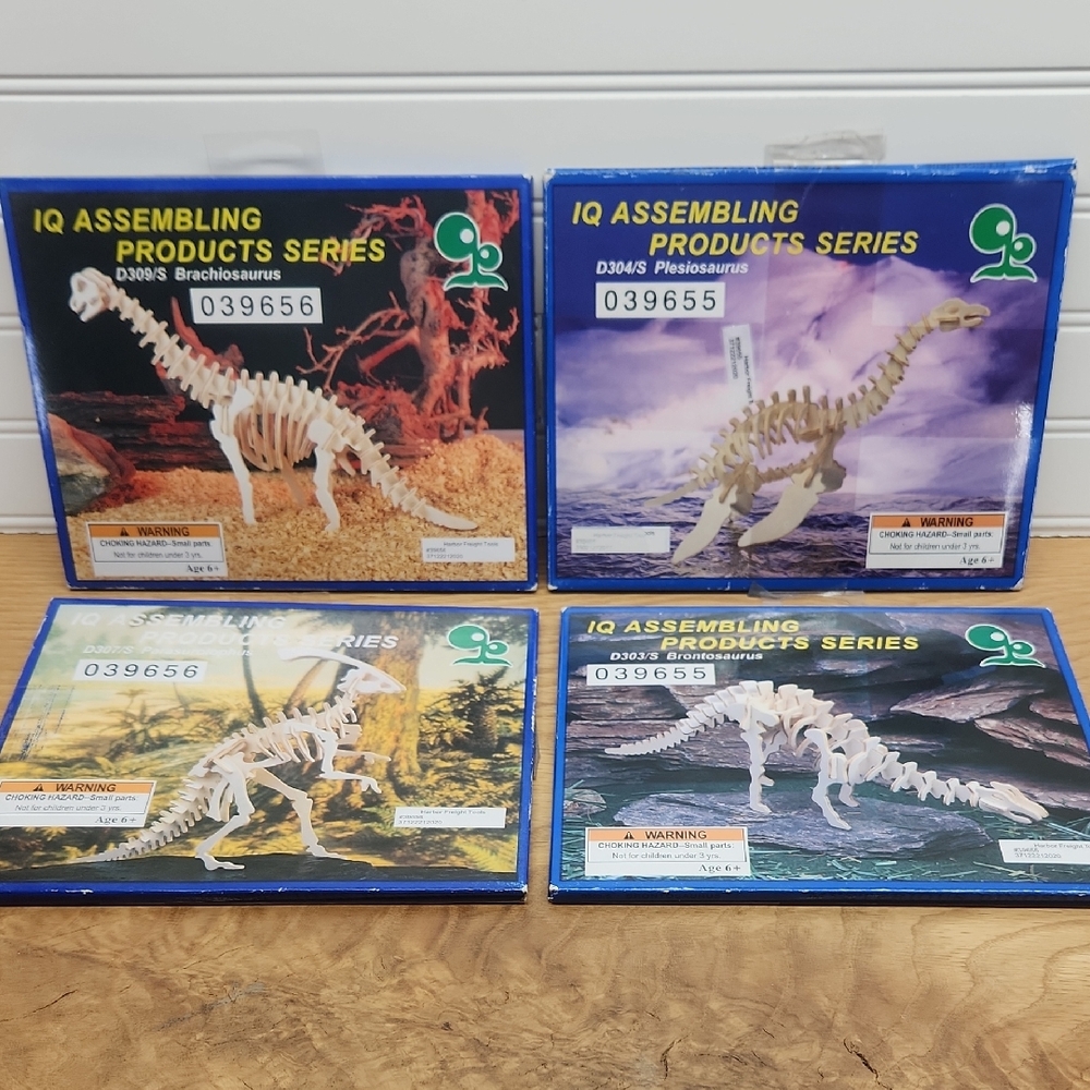 IQ Assembling 3D Wooden Puzzle Kits Lot Of 4